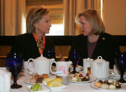 Kirsten Gillibrand and Hillary Clinton.
