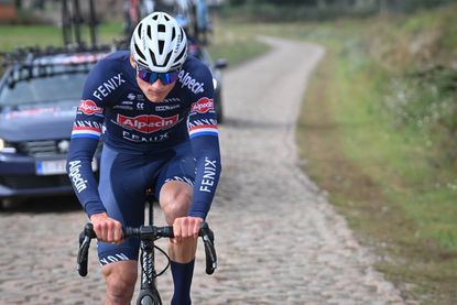 Mathieu van der Poel on recon for 2021 Paris-Roubaix