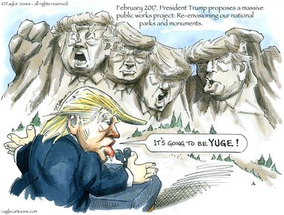 Political cartoon U.S. Donald Trump 2016