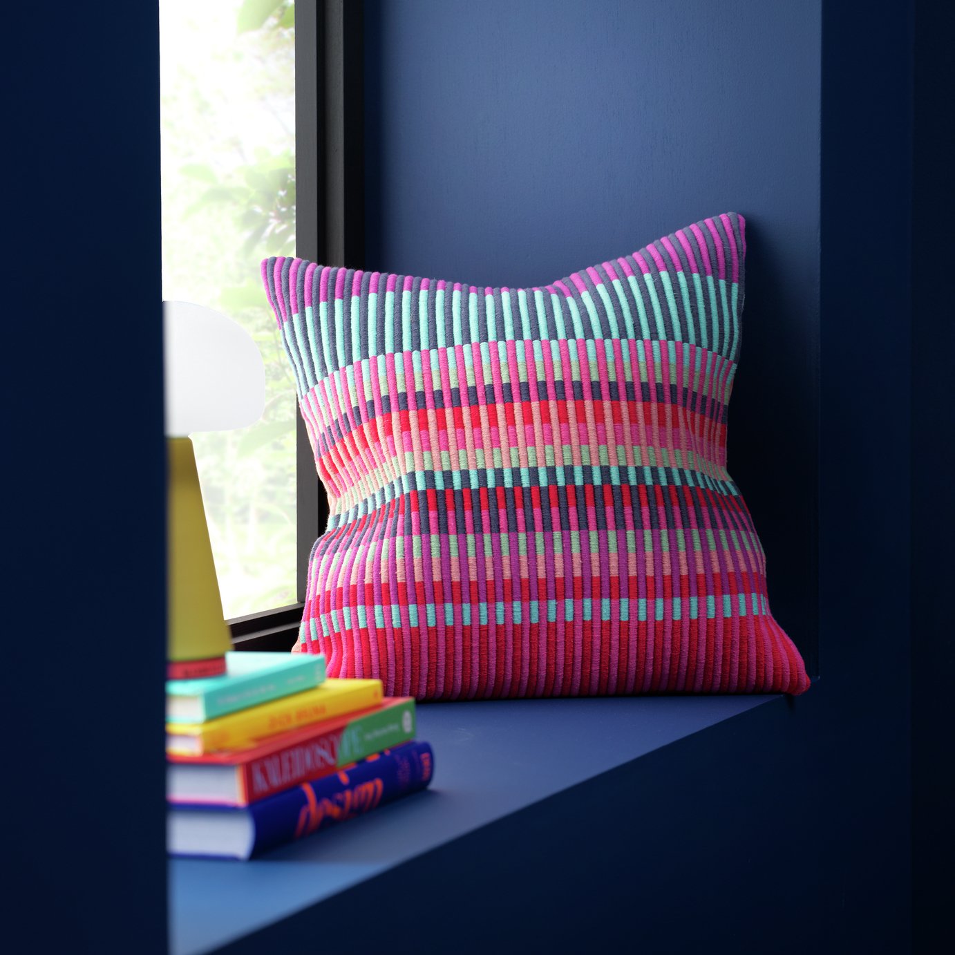 Margo Selby Buster Cushion - Red - 43x43cm