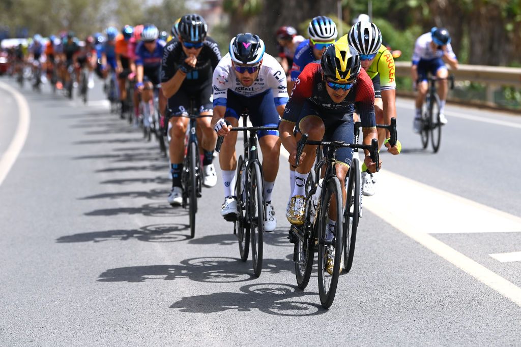 Richard Carapaz leads the Vuelta a Espana stage 12 attack