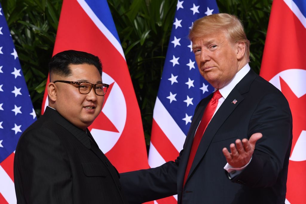 Donald Trump and Kim Jong Un.