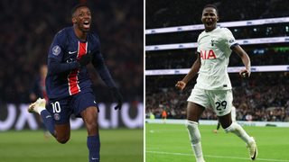 Ousmane Dembele and Pape Sarr scoring for PSG and Tottenham respectively