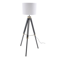 Black Wooden Tripod Floor Lamp, £49.99 | Aldi