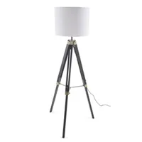 Black Wooden Tripod Floor Lamp, £49.99 | Aldi