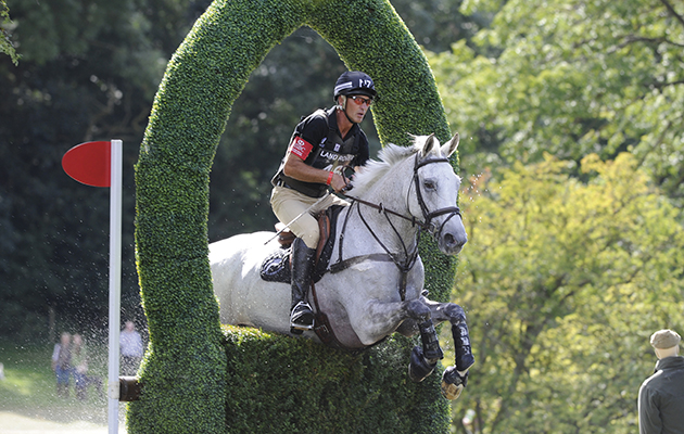 Andrew Nicholson riding AVEBURY during the cross country phase of The Land Rover Burghley Horse Trials, Stamford UK, September, 2013