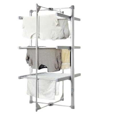 three-tier heated clothes airer