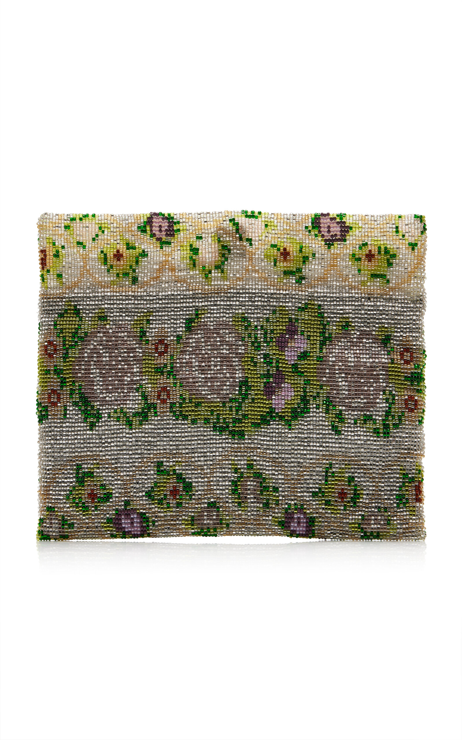 Floral Beaded Clutch Bag