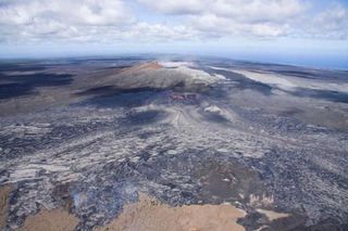 Lava breaching on Kilauea.