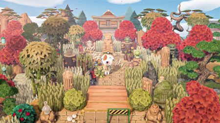 A path design in Animal Crossing: New Horizons