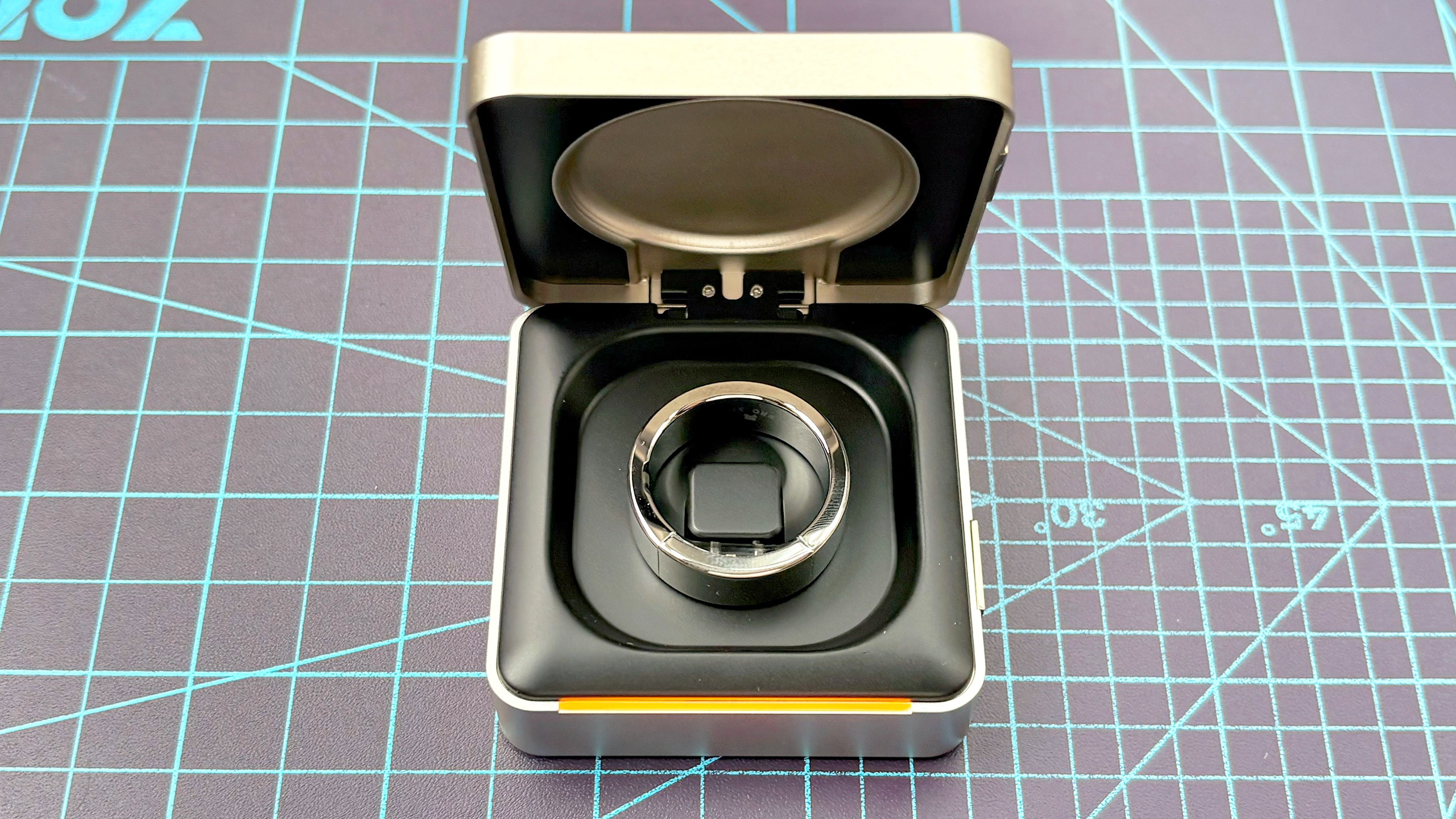 Close-up of the flagship Ultrahuman Ring Pro, a direct rival to the Oura Ring 5