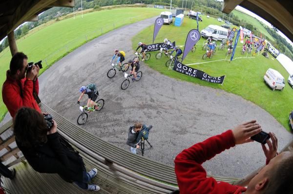 The massed throng of riders depart for the biggest day&rsquo;s riding of the event under promising skies