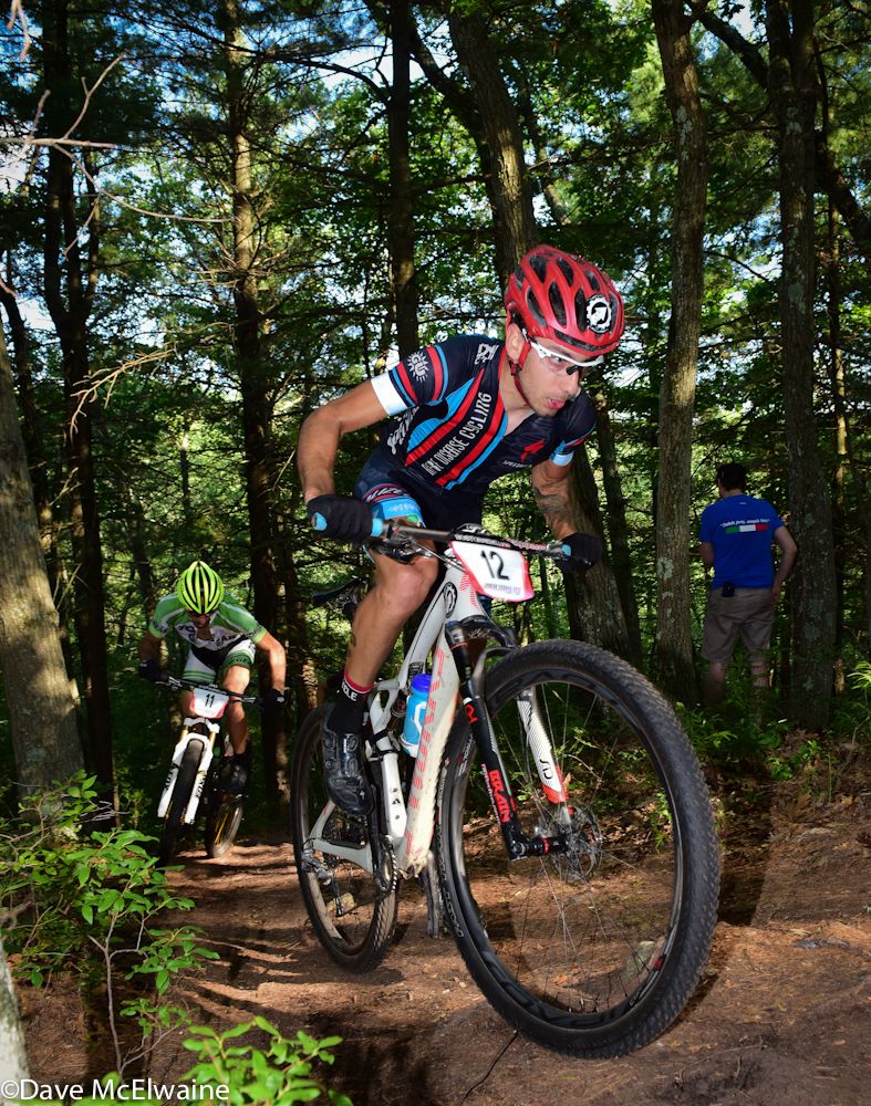 Cole Oberman (Rare Disease Cycling) riding in the top ten