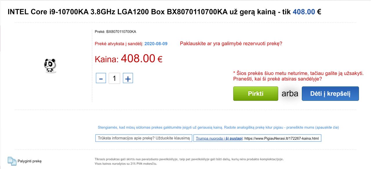 Intel Core i9-10700KA