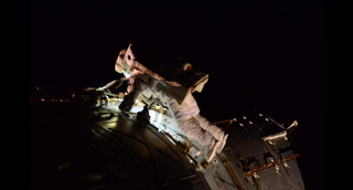 Astronaut Terry Virts on Spacewalk for Expedition 42