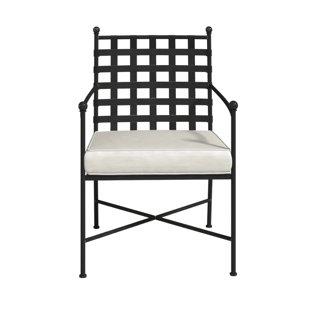 Lucier Outdoor Dining Armchair With Sunbrella Cushion
