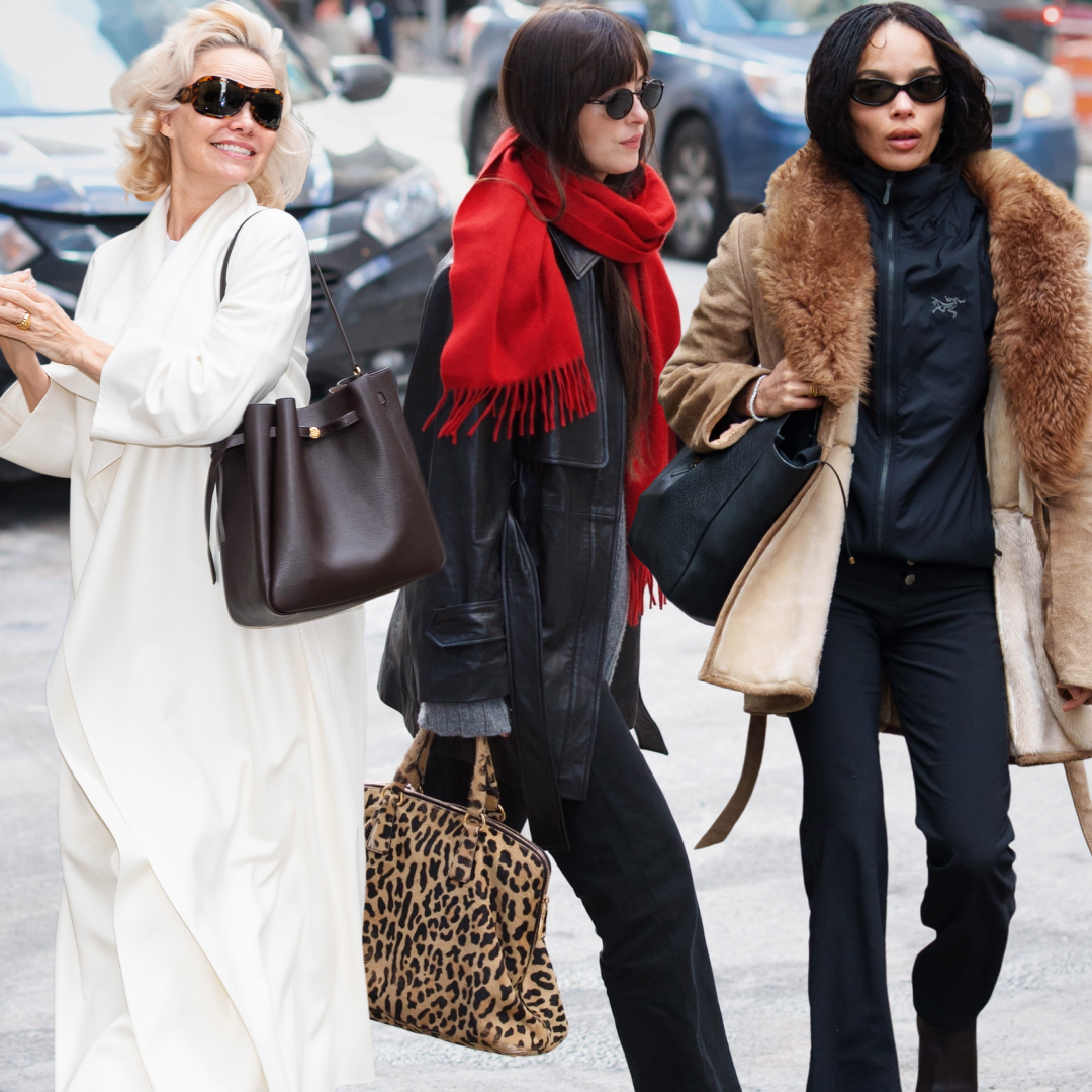 collage of the best celebrity work bags of 2026