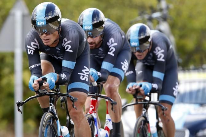 Team Sky rode to fourth in the Worlds TTT