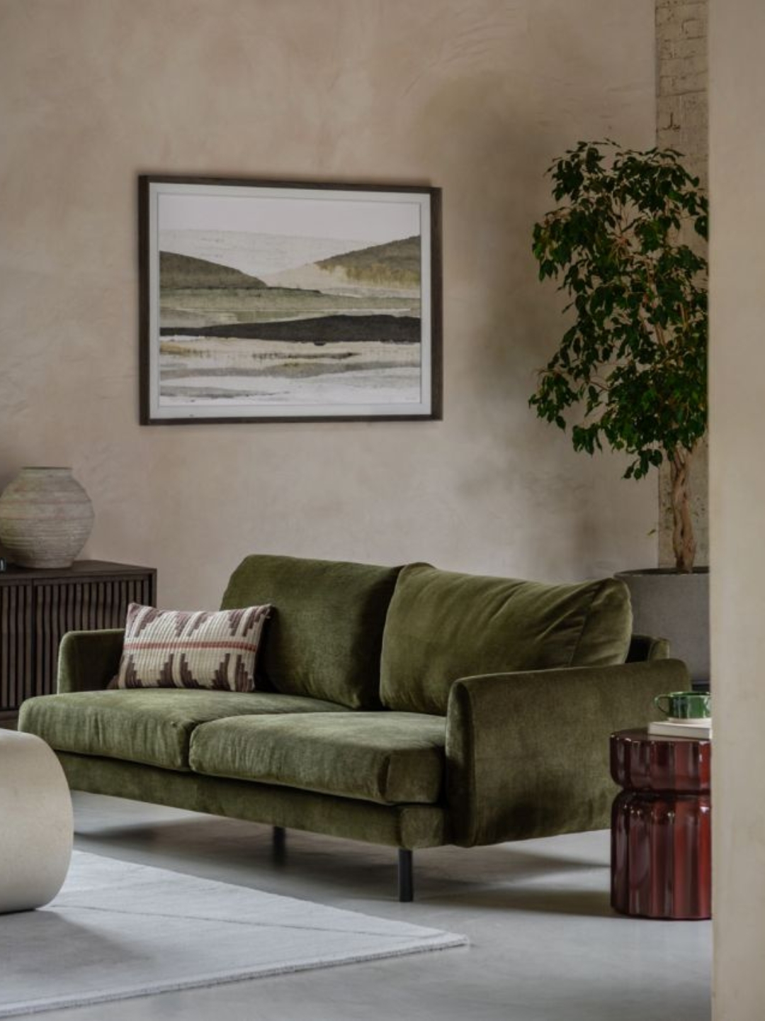 Perch and Parrow, Dwell 4 Seater Sofa in Olive