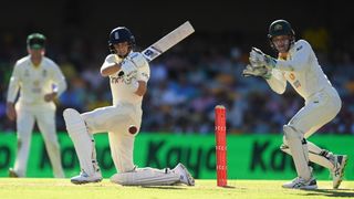 Joe Root batting for England against Australia in the Ashes