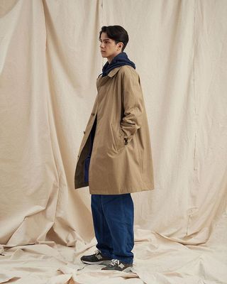 Nanamica S/S 2021 jeans and trenchcoat