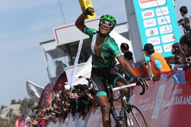 Natnael Berhane (Team Europcar) won the queen stage at the Tour of Turkey and moved into the overall lead.
