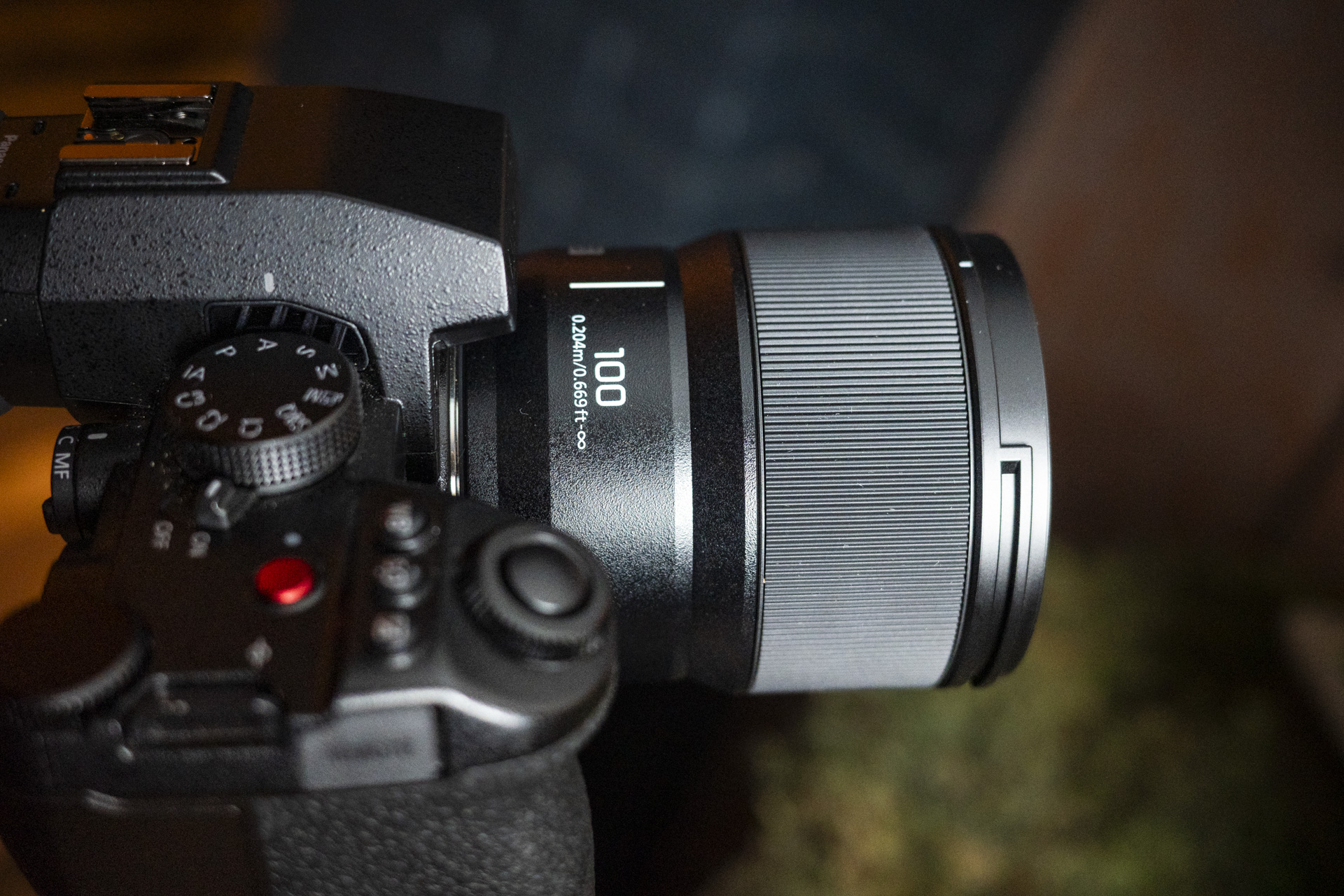 Panasonic Lumix S 100mm F2.8 Macro lens attached to a Lumix S5 II