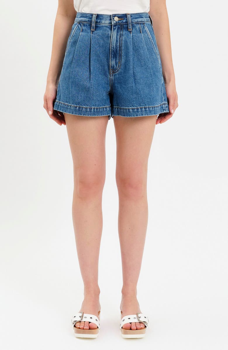 Coronado Pleated Denim Shorts