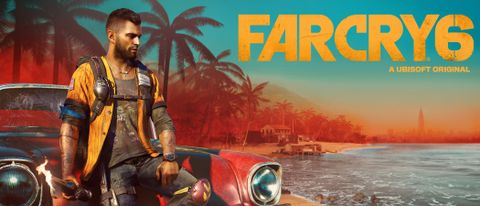 Promotional artwork for Far Cry 6 featuring the male version of protagonist Dani