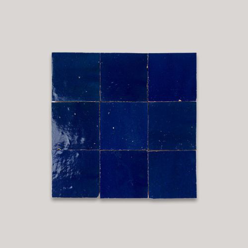 Dark Blue Zellige - 10cm X 10cm X 1.2cm