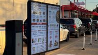 A drive-thru digital menu. 