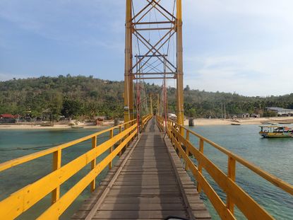 The ''Yellow Bridge'' that collapsed near Bali, Indonesia, seen in 2015