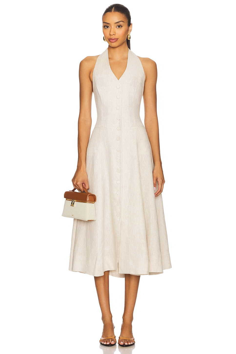 L'Academie by Marianna Uma Linen Midi Dress