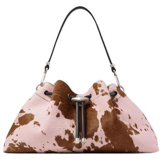 Jimmy Choo Cinch M Rose Cow Print Bag