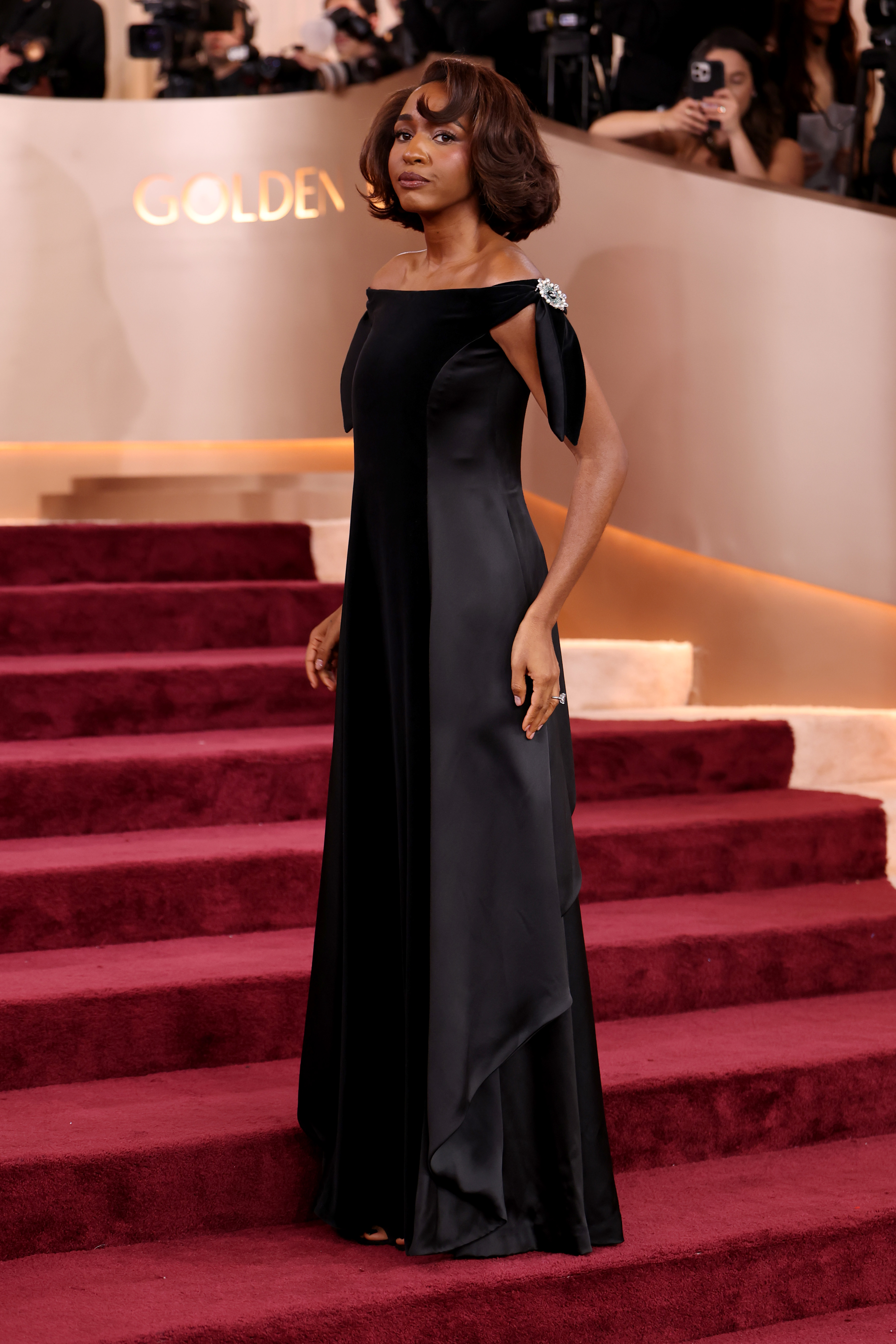 BEVERLY HILLS, CALIFORNIA - JANUARY 11: (FOR EDITORIAL USE ONLY) Ayo Edebiri attends the 83rd annual Golden Globe Awards at The Beverly Hilton on January 11, 2026 in Beverly Hills, California. (Photo by Frazer Harrison/WireImage)