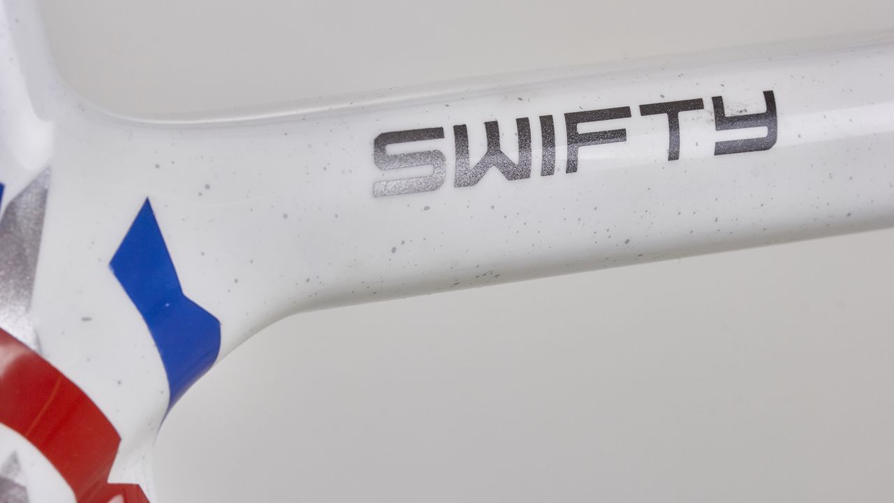 'Swifty' adorns the seat cluster