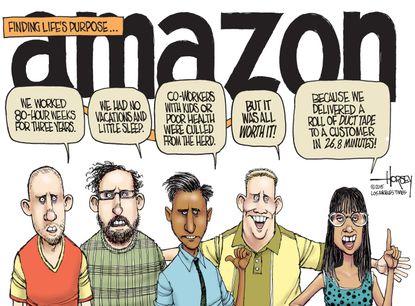 Editorial cartoon Amazon Workplace