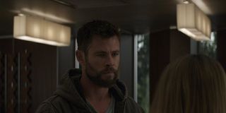 Thor talking to Captain Marvel in Endgame