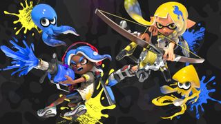 Splatoon 3 Inklings and Octolings blue and yellow