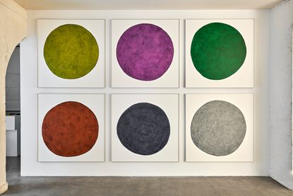 Colour circles painting installation
