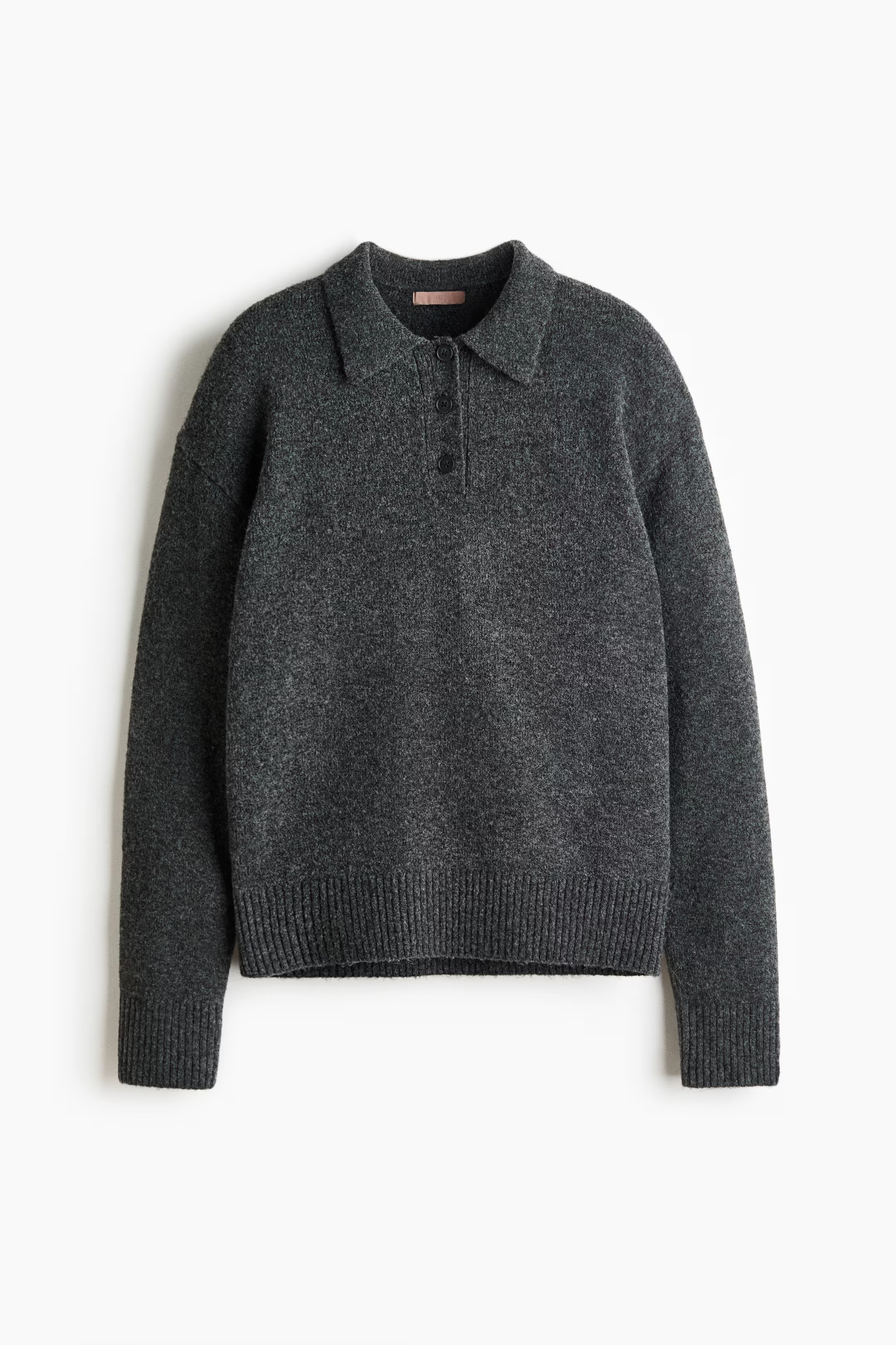 H&amp;amp;M, Cable-Knit Polo Sweater
