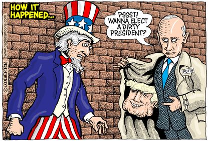 U.S. Election interference Vladimir Putin collusion Trump social media Uncle Sam