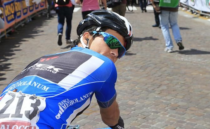 Mountains leader Julian Arredondo (Trek) heads to the start