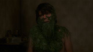Stephen King covered in grass in Creepshow