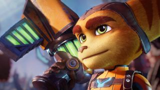 Ratchet from Ratchet and Clank Rift Apart captured on PS5