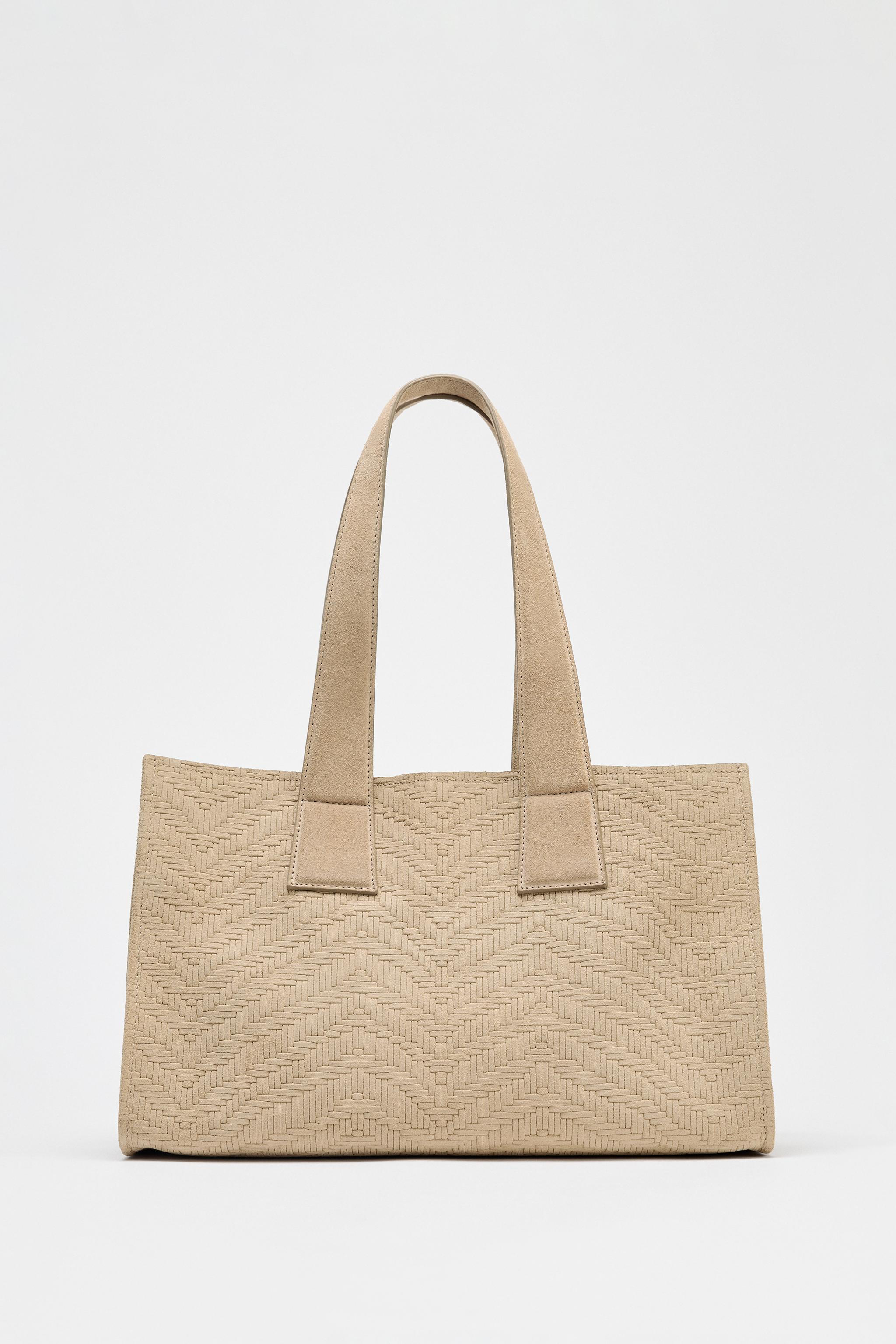 Braided Split Leather Shopper Bag