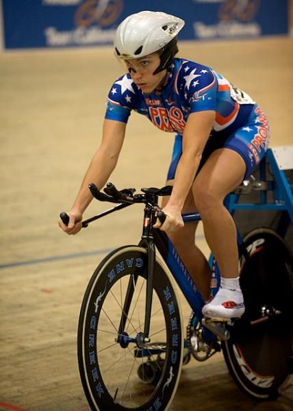 Cari Higgins (ProMan) Ready to start the 500m TT
