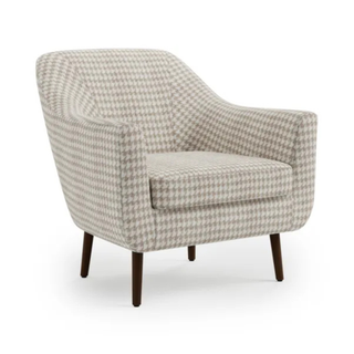 Eddie Natural Dogtooth Boucle Tub Chair