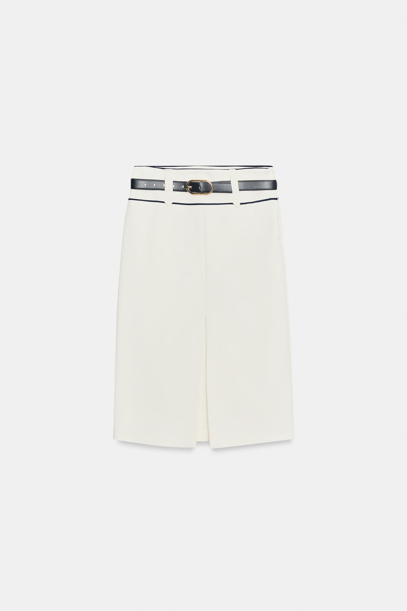 Zara belted midi skirt