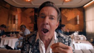 Dennis Quaid eating shrimp in The Substance